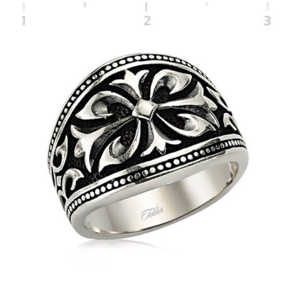 925 Sterling Silver Men's Rings Decorated Signet